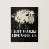 Puzzle J'Aime Juste Frapper L'Amour Moutons Mignons Critè (Vertical)