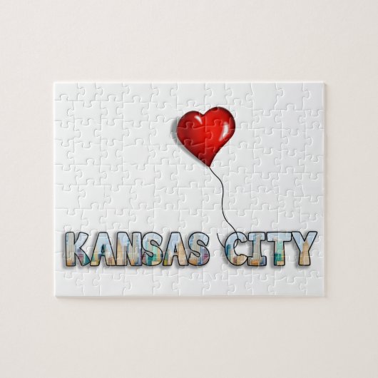 Puzzle J'aime Kansas City avec l'horizon de kc à (Horizontal)