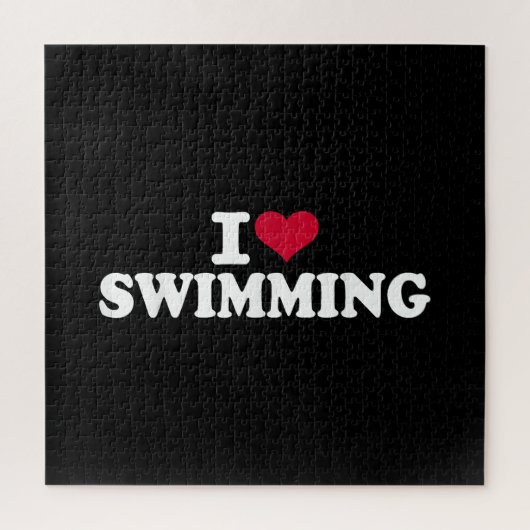 Puzzle J'aime la natation (Vertical)