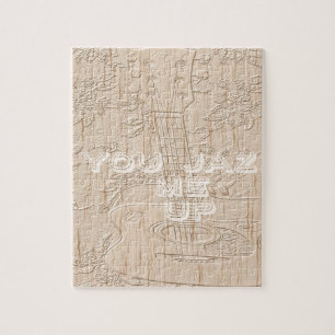 Puzzle J'aime le bois brun Hakuna Matata