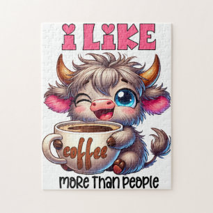 Puzzle J'aime le café plus que les gens