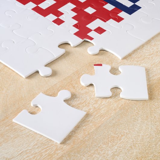 Puzzle J'aime le geek laotien du code | du drapeau QR des (Côté)