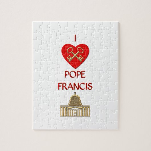 Puzzle J'aime le pape François (Vertical)