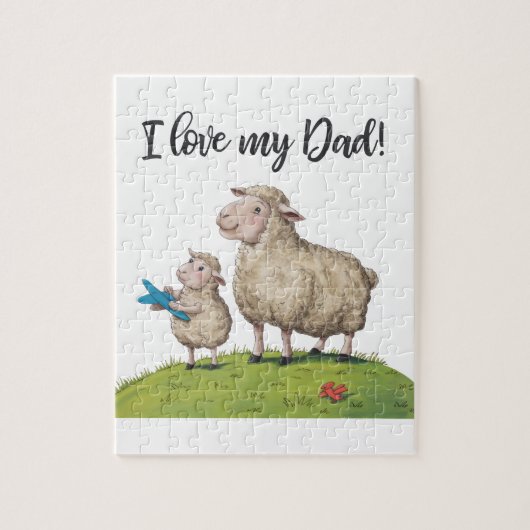 Puzzle J'Aime Mon Père Mouton (Vertical)