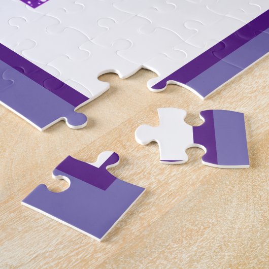 Puzzle J'aime vraiment les chevaux en violet (Côté)