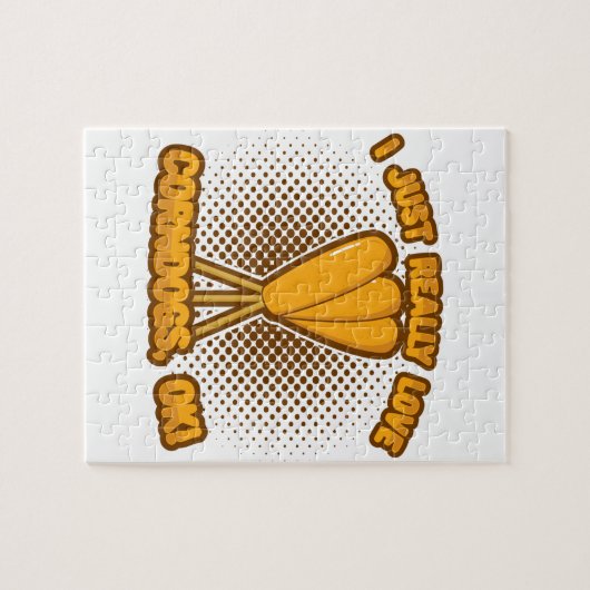 Puzzle J'Aime Vraiment Les Corndogs, OK ! (Horizontal)