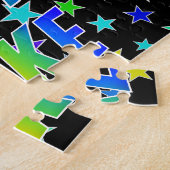 Puzzle "JAKE" Prénom, Amusant "HEUREUX ANNIVERSAIRE" (Côté)