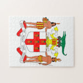 Puzzle Jamaica Crest of Arms. (Horizontal)