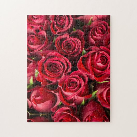 Puzzle Jamais Assez Fleurs De Rose Rouge (Vertical)