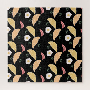 Puzzle Jambon petit-déjeuner et œufs à la coriandre sur u