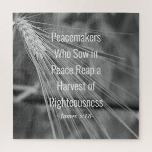 Puzzle James 3:18 Bible contre récolte de la droiture