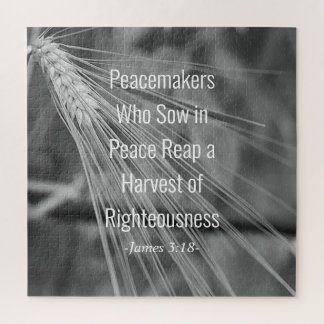 Puzzle James 3:18 Bible Verse Harvest of Righeiness