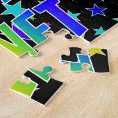 Puzzle "JANET" Prénom, Amusant "HEUREUX ANNIVERSAIRE" (Côté)