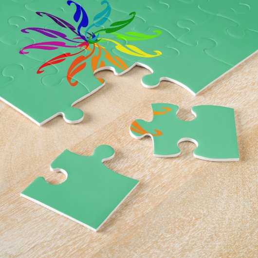Puzzle - Jantes couleur sur vert (Côté)