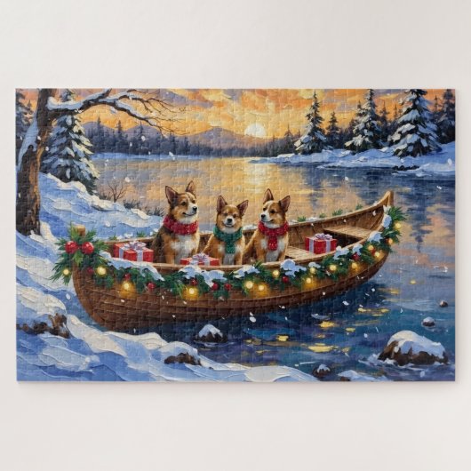 Puzzle Japanese Chin Christmas Boat Holiday (Horizontal)