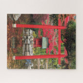 Puzzle Japanese Garden Pond Red Torii Gate (Horizontal)