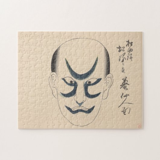 Puzzle Japon - Kabuki traditionnel - bleu - (Horizontal)