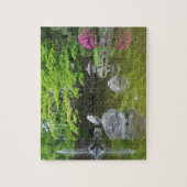 Puzzle Japon, Kyoto. Héron dans les feuilles verts (Vertical)