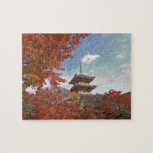 Puzzle Japon, Kyoto, Pagode aux couleurs d'automne
