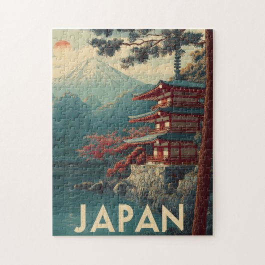 Puzzle Japon Mont Fuji vintage (Vertical)