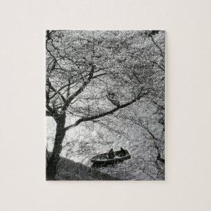 Puzzle Japon, Tokyo. Les cerisiers en fleurs à l'impérial