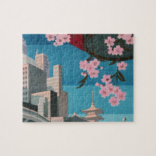 Puzzle Japon Tokyo Vintage Affiche de voyage japonaise
