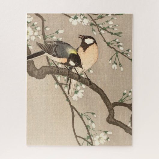 Puzzle Japonais Asiatique Koson Bird Chickadee Songbird (Vertical)