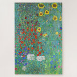 Puzzle Jardin agricole avec tournesol par Gustav Klimt<br><div class="desc">S'il vous plaît visitez mon magasin pour un design plus intéressant et plus de choix de couleurs.
=> zazzle.com/colorfulworld*</div>