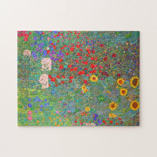 Puzzle Jardin agricole de Gustav Klimt avec tournesols (Horizontal)