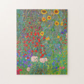 Puzzle Jardin agricole de Gustav Klimt avec tournesols (Vertical)