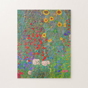Puzzle Jardin agricole de Gustav Klimt avec tournesols