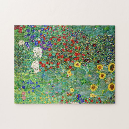 Puzzle Jardin Agricole Gustav Klimt Avec Peinture De Fleu (Horizontal)