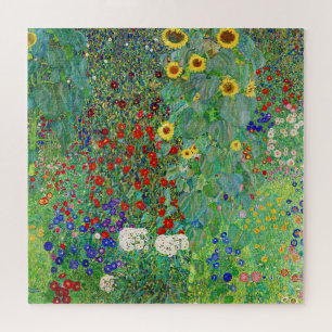 Puzzle Jardin Agricole Gustav Klimt Avec Peinture De Fleu