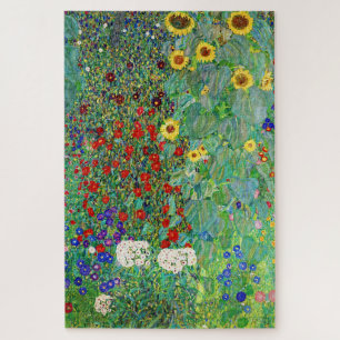 Puzzle Jardin Agricole Gustav Klimt Avec Peinture De Fleu