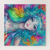 Puzzle Jardin Arc-en-ciel Néon Psychedelique (Horizontal)