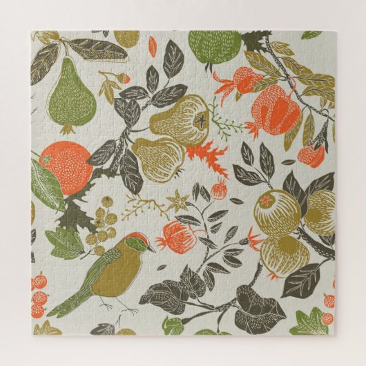 Puzzle Jardin aux fruits d'oiseaux : sans couture (Vertical)