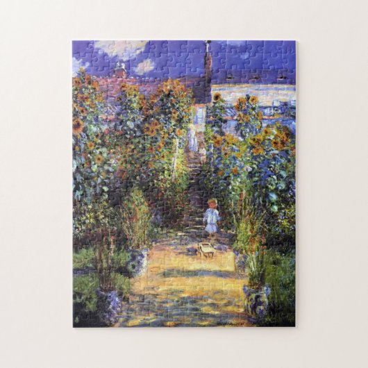 Puzzle Jardin Claude Monet Fleurs de tournesol été (Vertical)
