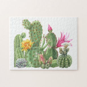 Puzzle Jardin d'aquarelle de Cactus