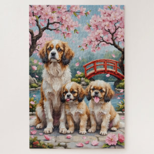 Puzzle Jardin d'art de fleurs de cerisier Chin japonais