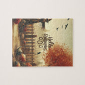 Puzzle Jardin d'automne et épouvantail (Horizontal)