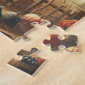 Puzzle Jardin d'automne et épouvantail (Côté)