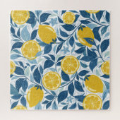 Puzzle Jardin de citron vert - Jaune clair et bleu (Horizontal)