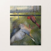 Puzzle Jardin de colombe et cardinal (Vertical)