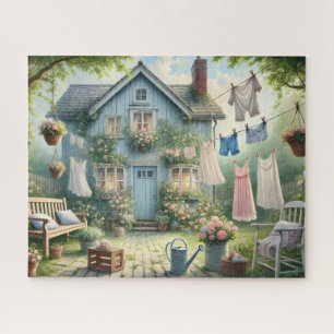 Puzzle Jardin de cottage d'été vintage et fantaisiste jou