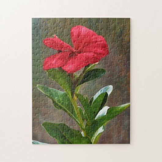 Puzzle Jardin de fleurs d'art en casse-tête Fleur rouge (Vertical)