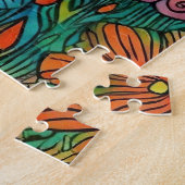 Puzzle Jardin de fleurs rétro coloré (Côté)