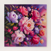 Puzzle Jardin de floraison rose du lever de soleil Zen de (Horizontal)