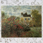 Puzzle Jardin de Monet à Argenteuil par Claude Monet<br><div class="desc">Le Jardin de l'Artiste à Argenteuil (Un coin du Jardin avec Dahlias) (1873) de Claude Monet est un impressionisme vintage peinture de la nature florale d'art. Une ferme de campagne se trouve dans l'arrière - plan. Un couple amoureux passe devant un jardin romantique de printemps avec des roses en fleurs...</div>