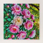Puzzle Jardin de pivoines (Horizontal)