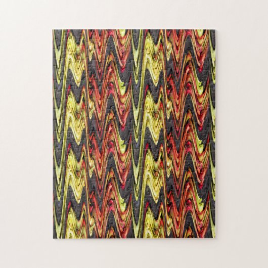 Puzzle Jardin de pommes rouge jaune Abstrait (Vertical)